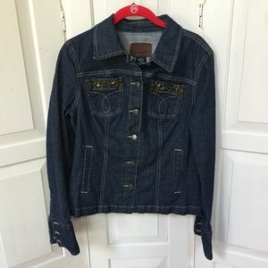Calvin Klein Jeans Denim Embellished  Jean Jacket